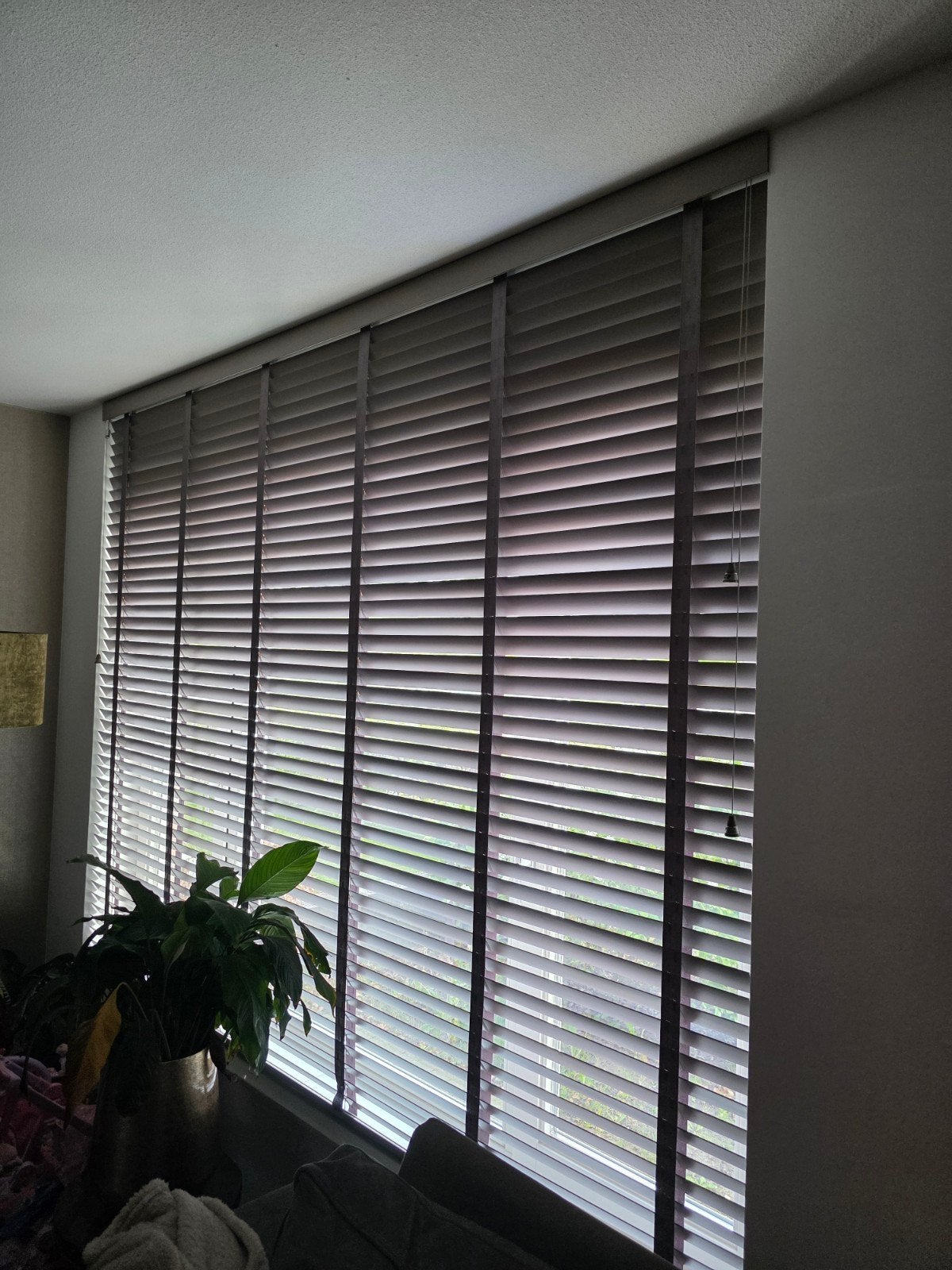 Luxaflex jaloezieën 255,5 x 180 cm - Taupe, Bruin, Ophalen of Verzenden, Zo goed als nieuw, 200 cm of meer