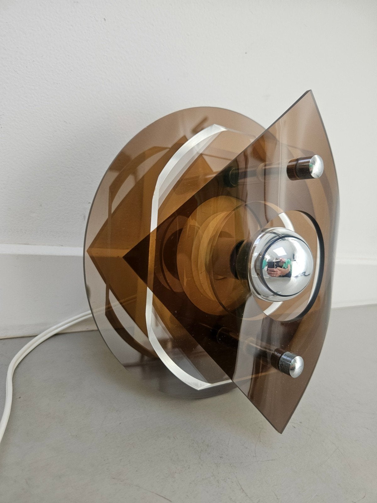 Vintage Herda Space Age Wandlamp Jaren 70, Ophalen of Verzenden