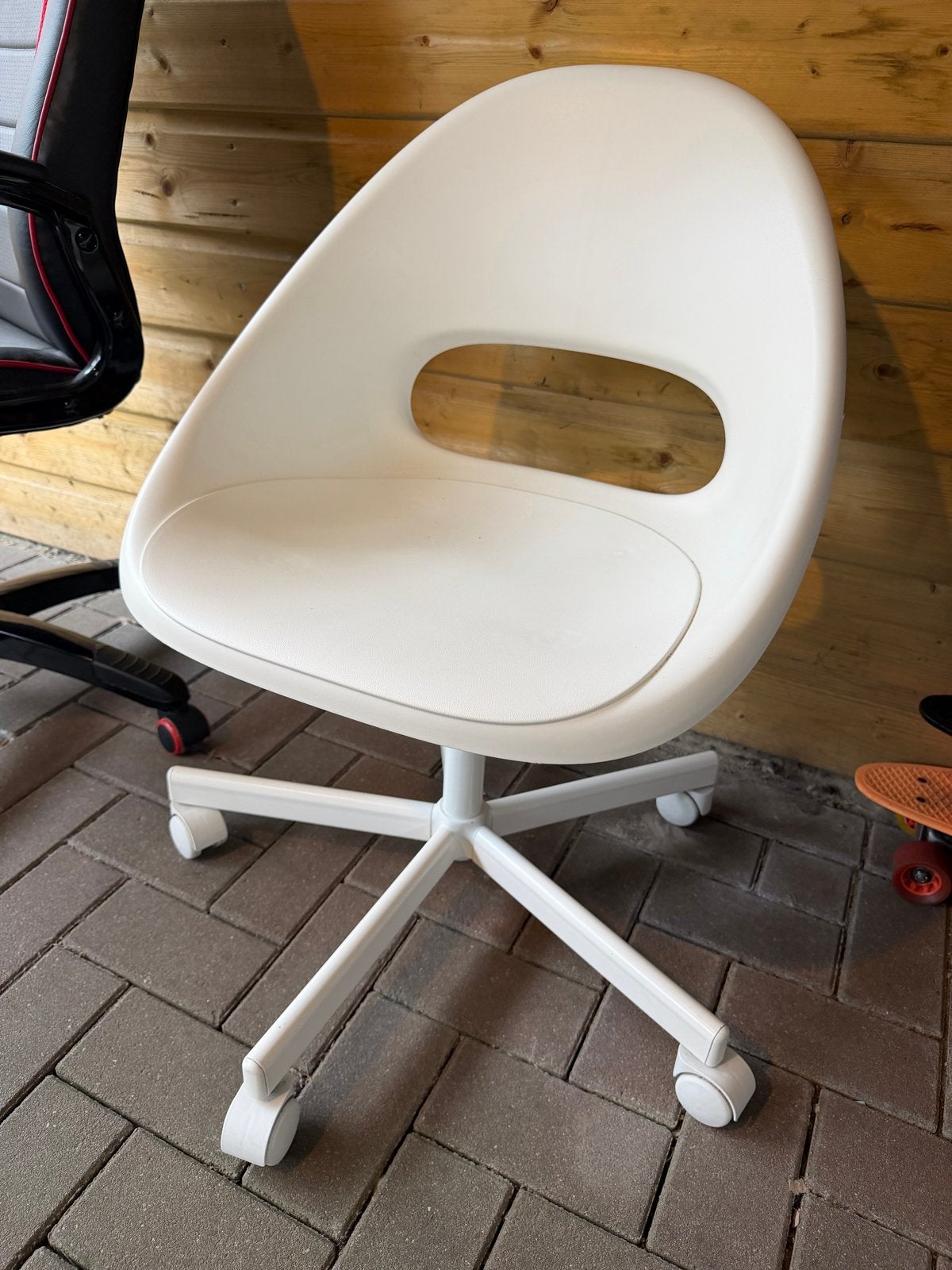 Witte bureaustoel met wielen Ikea, Ophalen, Gebruikt, Wit, Bureaustoel