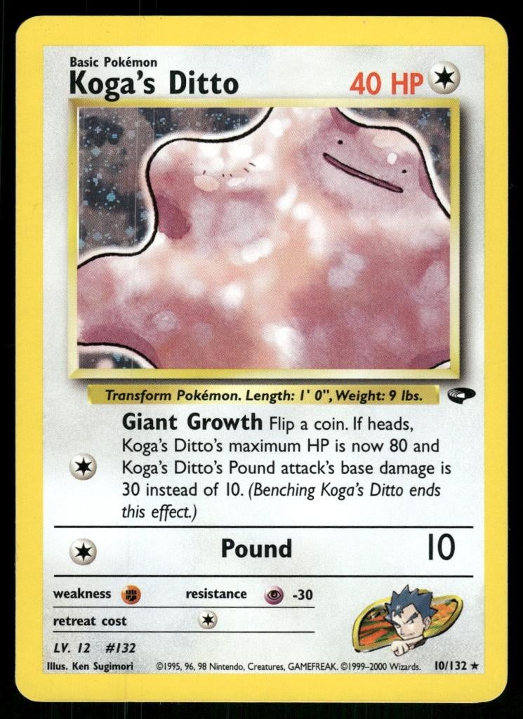 Koga's Ditto 10/132 - Gym Challenge (NM), Verzenden, Gebruikt