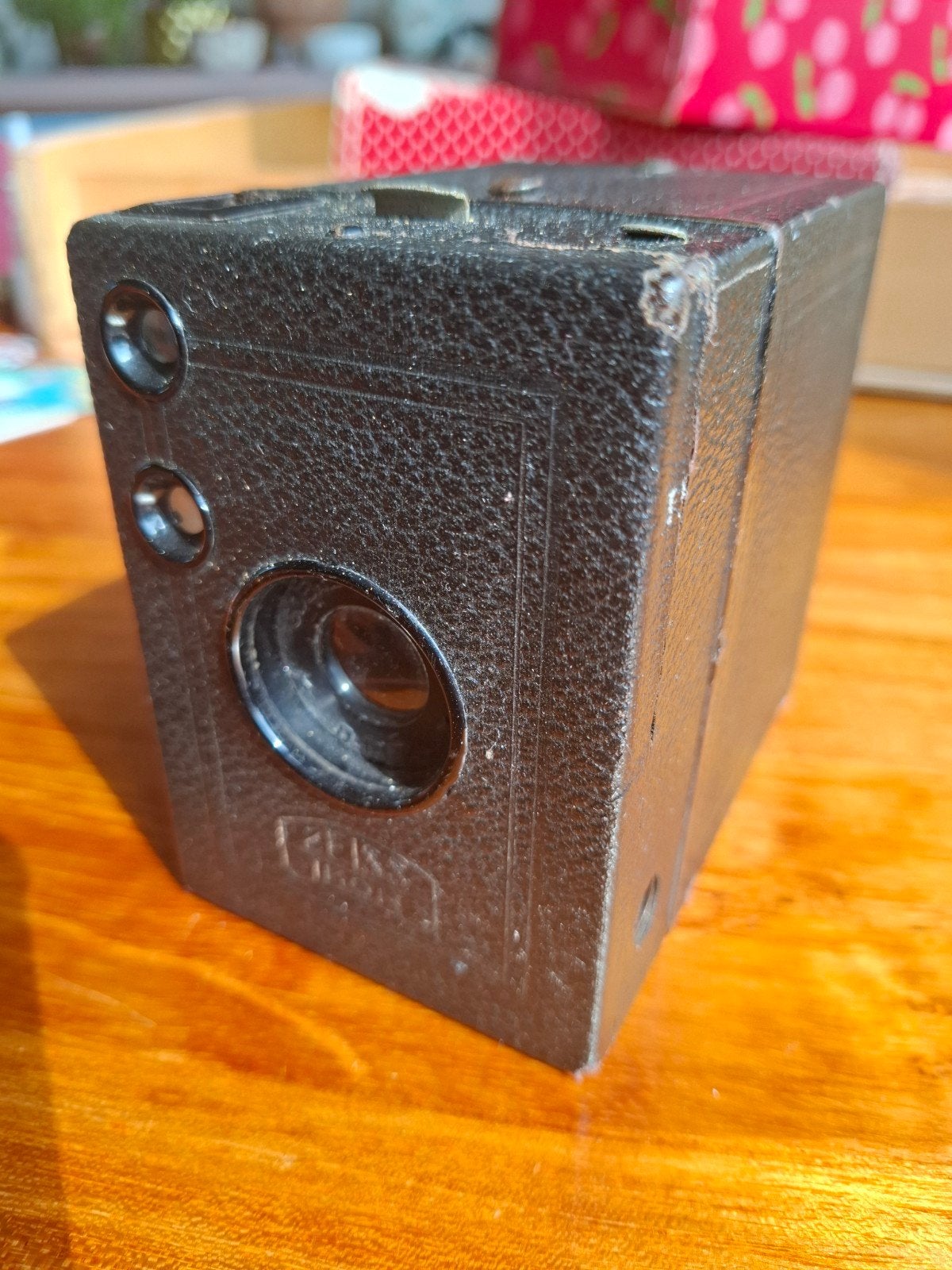 Oude Box Tengor camera met Zeiss Ikon lens, Ophalen of Verzenden, Gebruikt, Compact, Overige Merken