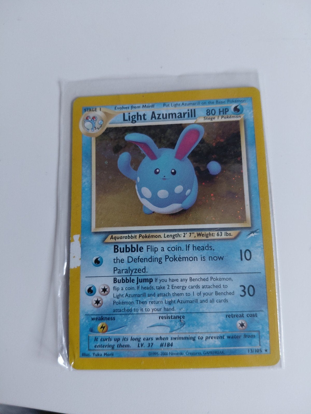 Light azumarill holo neo serie, Ophalen of Verzenden, Zo goed als nieuw