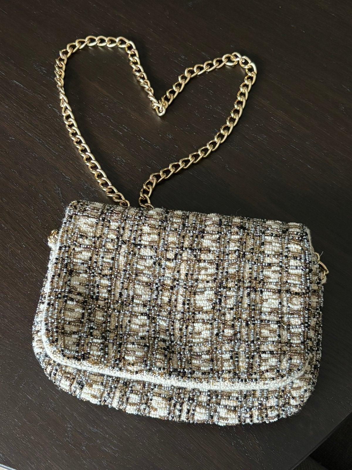 ZARA Handtas  23/18 cm goudkleurig, Ophalen of Verzenden, Zo goed als nieuw, Handtas