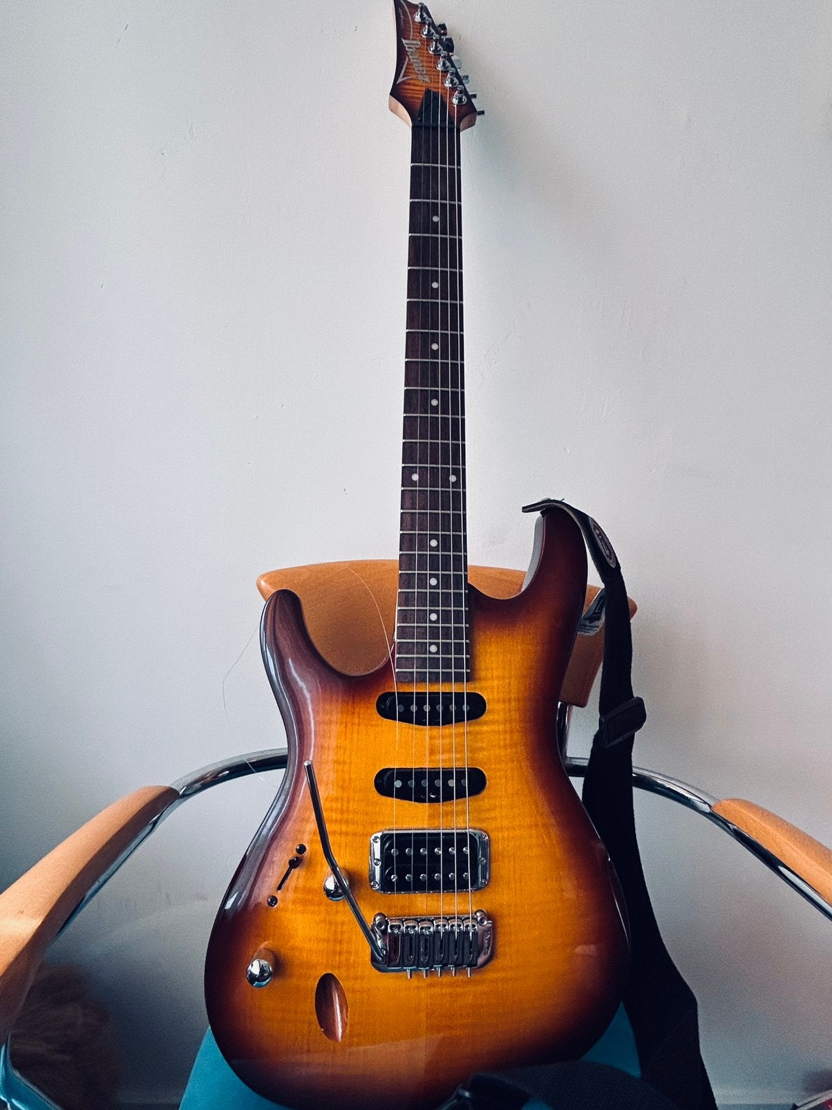 Ibanez S A ,type 62gitaar Links handig& Gitaar Tas Nieuw !, Ophalen, Zo goed als nieuw, Solid body, Ibanez