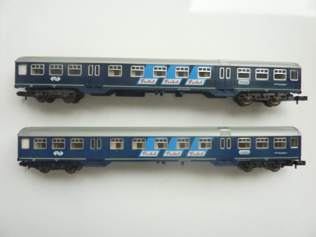 N-spoor: Fleischmann 8156 NS Plan W  met Grolsch, Gebruikt, Gelijkstroom, Fleischmann, Wagon