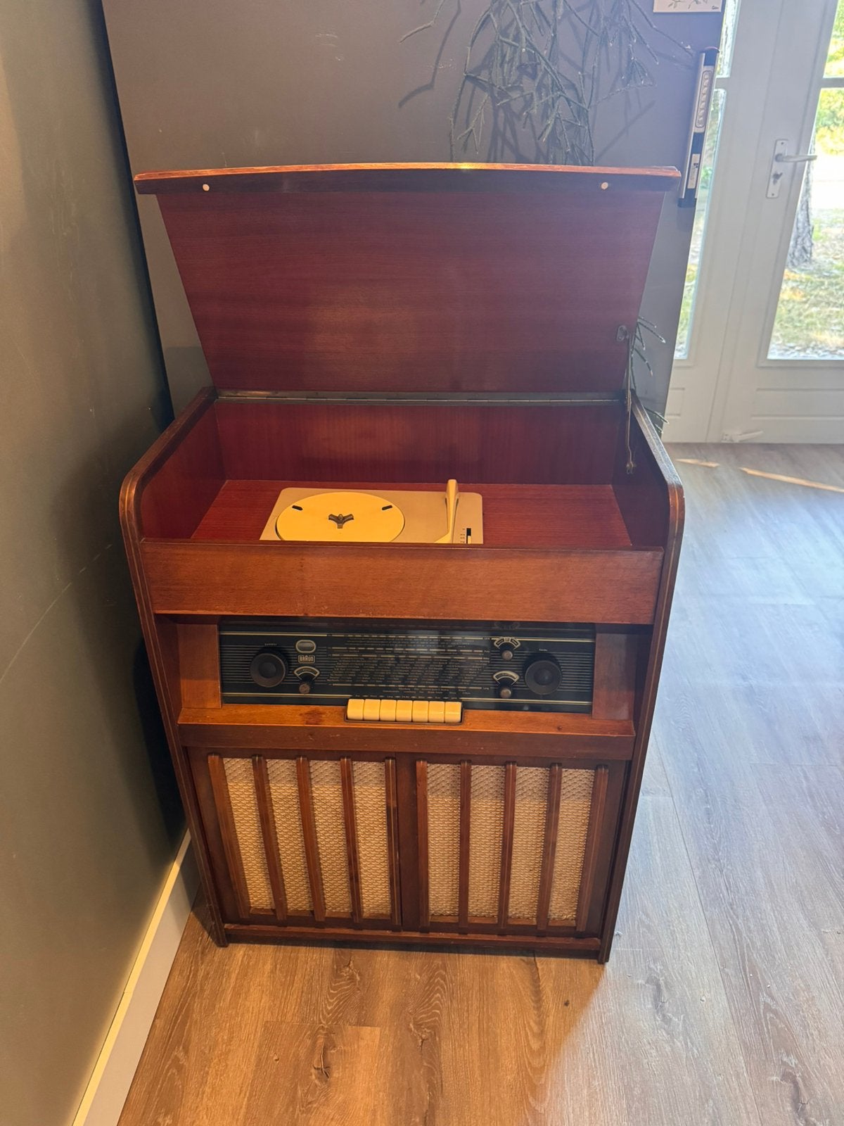 Braun radiomeubel vintage radio, Ophalen