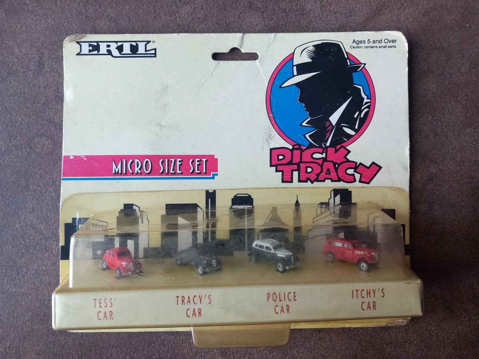 Vintage ERTL Dick Tracy Micro Size Set - Nieuw in verpakking, Nieuw, Highways 136 & 20, Dyersville, IA 52040, U.S.A., Ophalen of Verzenden