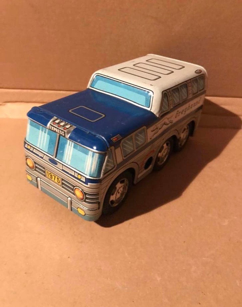 Asahi Toys Japan Busy Bus Greyhound 14,5cm OVP, Ophalen of Verzenden, Zo goed als nieuw