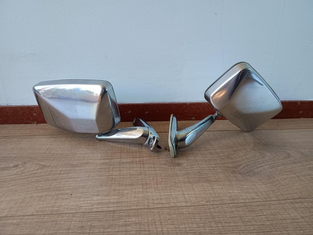 Chromen auto buitenspiegels voor je oldtimer GECO set van 2., Auto diversen, Auto-accessoires, Ophalen of Verzenden