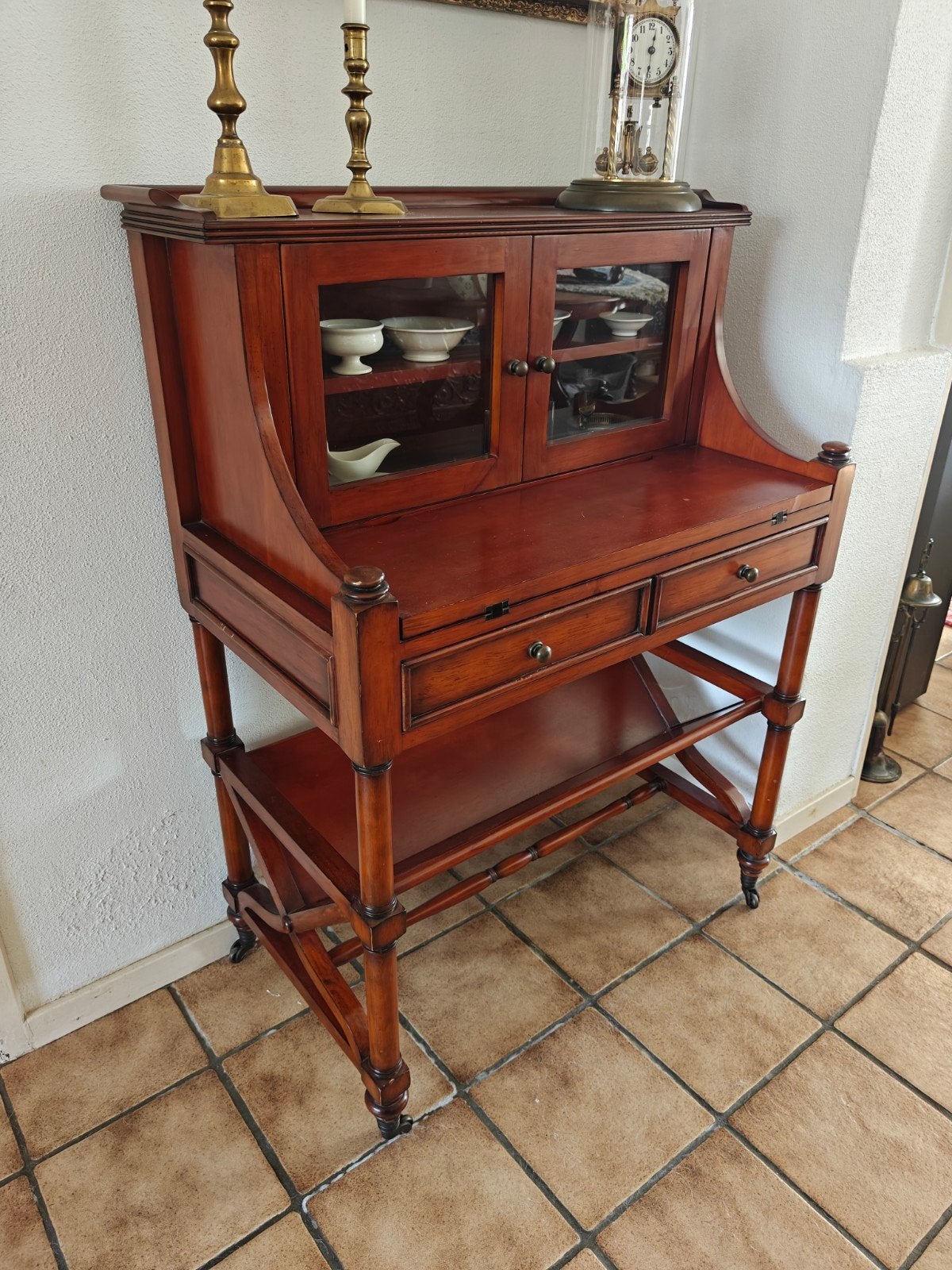 zeer mooi klassiek bureau, klep secretaire, Ophalen, Zo goed als nieuw, Klassiek, antiek