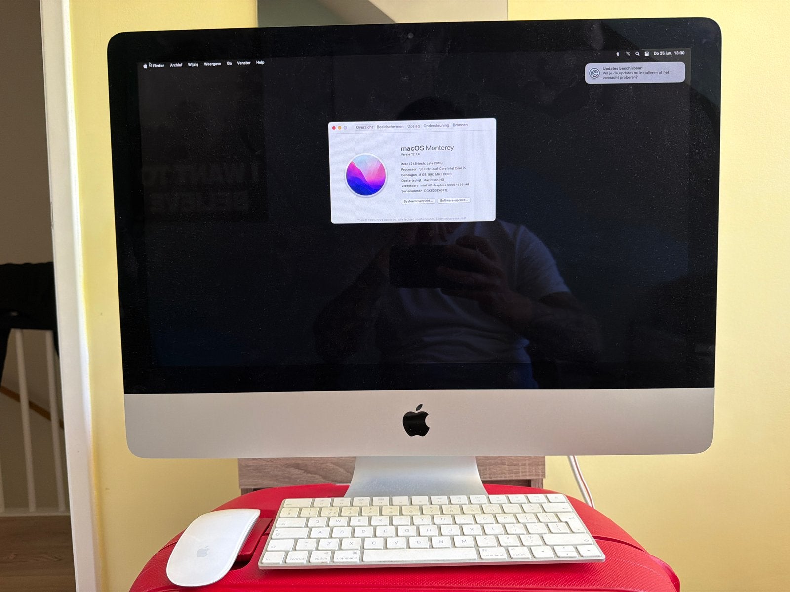 iMac 21.5-inch (Late 2015) - 1.6 GHz i5, 8GB RAM, 1TB Fusion, Computers en Software, Apple Desktops, Ophalen, Gebruikt, HDD en SSD