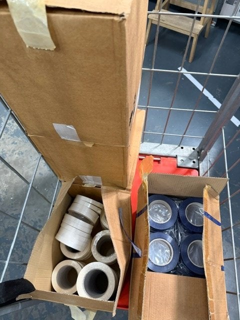 partij plakband rollen wit en blauw, Ophalen, Nieuw
