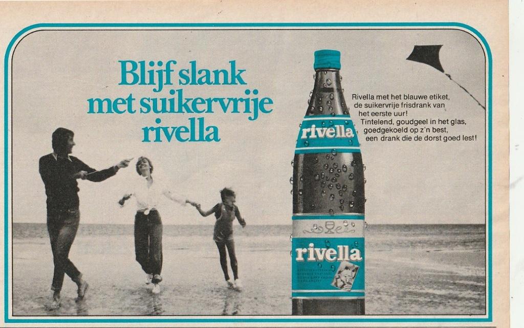 Retro reclame 1979 Rivella frisdrank Domo op strand zuivel, Verzamelen, Verzenden, Overige typen