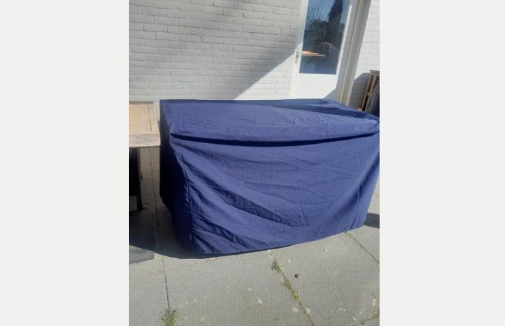 14x Tafelrok donkerblauw 183x76x73 gebruikt op beurs 1x €8,-, Ophalen of Verzenden, Zo goed als nieuw