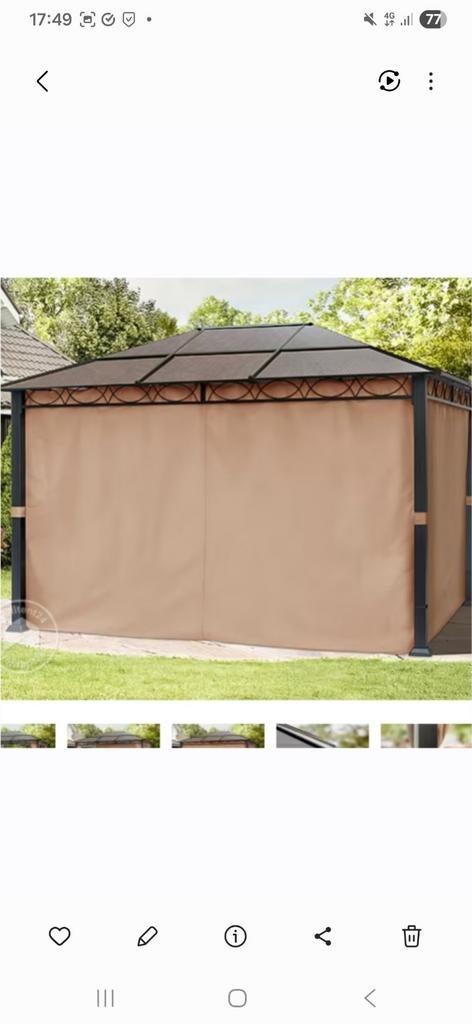 Toolport Harttop paviljoen RENDEZ VOUS DELUXE 3x4 m (NIEUW), Ophalen, Minder dan 4 meter, Nieuw, Minder dan 5 meter