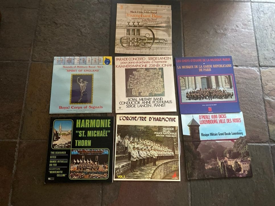 6 LP's Harmonieorkest, Militaire Muziek, Brass Band, LP, Ophalen of Verzenden, Zo goed als nieuw, 12 inch