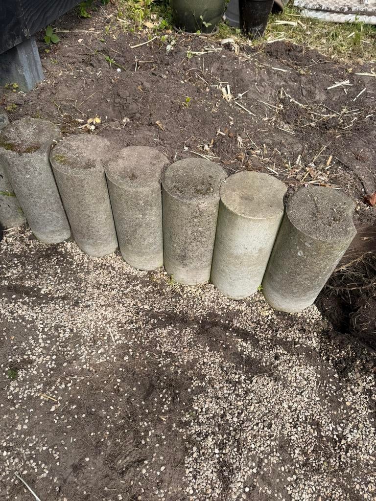 Border blokken palen pallisades beton rond, Ophalen, Gebruikt, Blok, 200 cm of meer