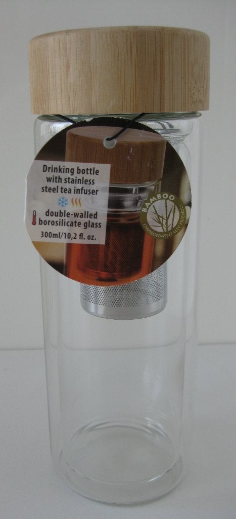 Thee Isoleerfles dubbelwandig met Theefilter 300 ml nieuw, Overige typen, Ophalen of Verzenden, Nieuw, Glas