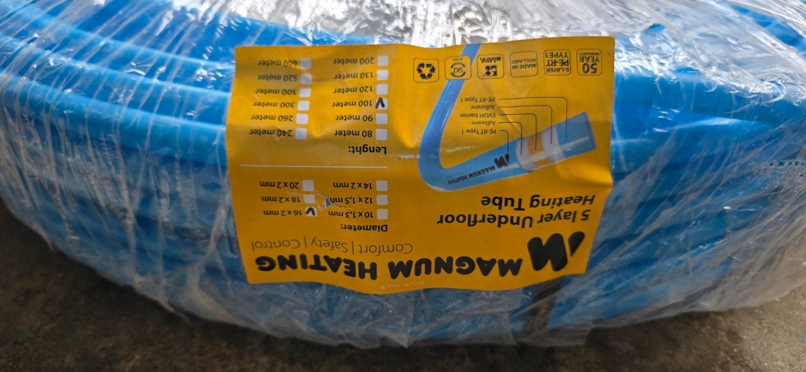 2st Magnum Vloerverwarmingsbuis 100m1 - Nieuw, Minder dan 30 cm, Overige typen, Nieuw, Minder dan 60 cm