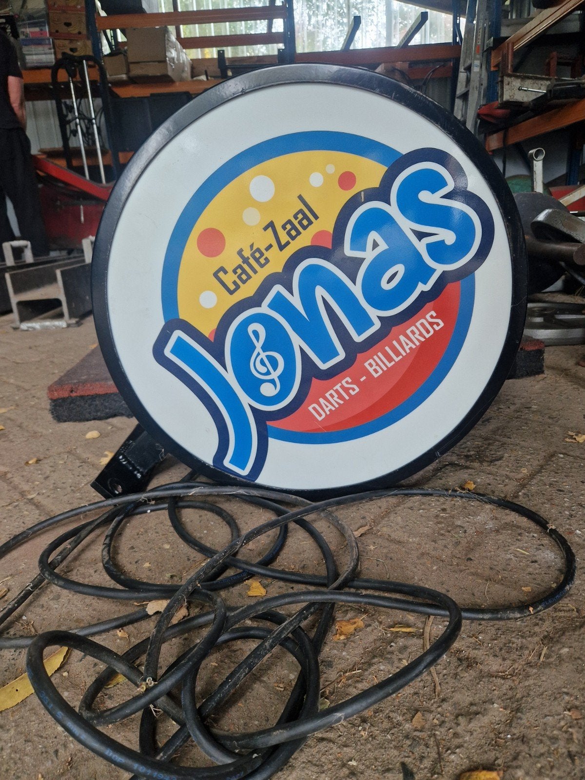 reclame lamp voor aan de gevel, Ophalen, Gebruikt, Reclamebord