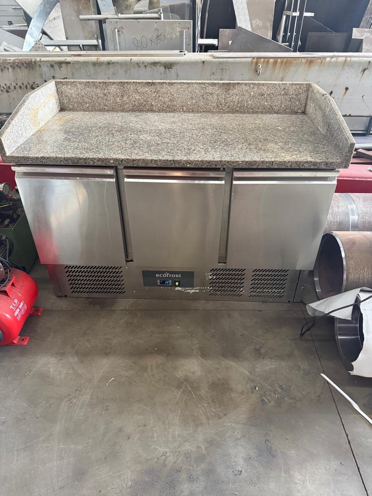Ecofrost RVS Koelwerkbank met granieten blad, Ophalen, 200 liter of meer, 60 cm of meer, 160 cm of meer