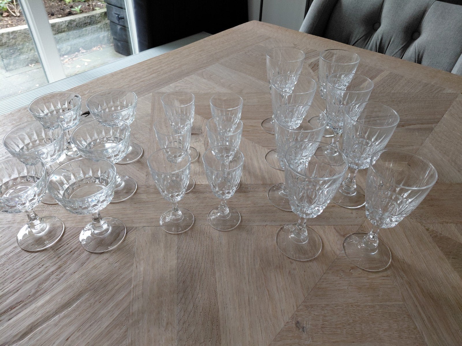 Cristal d'Arques Pompadour Glazen Set, Antiek en Kunst, Ophalen of Verzenden