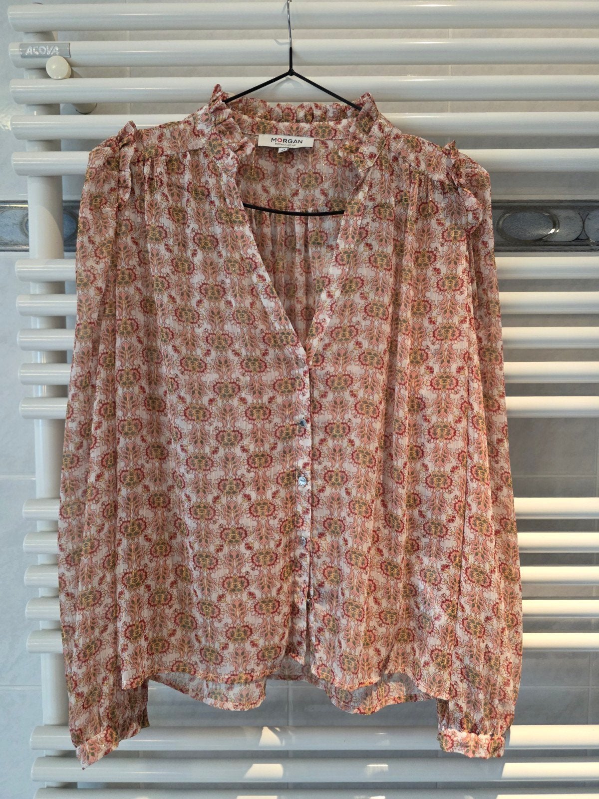 Morgan blouse met bloemenprint en ruches, maat 44, Meerkleurig, Maat 42/44 (L), Zo goed als nieuw, Morgan