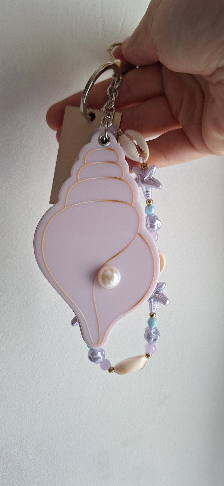 Handgemaakte Schelp Spiegel met Zee Armband en Clip, Overige kleuren, Kunststof of Plastic, Nieuw, Ophalen of Verzenden