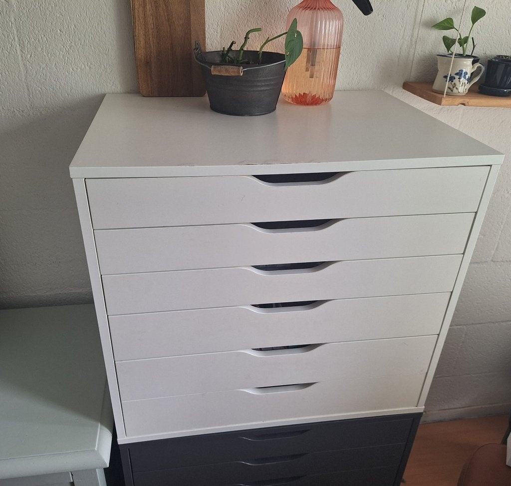 Ikea Alex ladeblok (wit), Ophalen, Minder dan 50 cm, Gebruikt, 3 of 4 laden