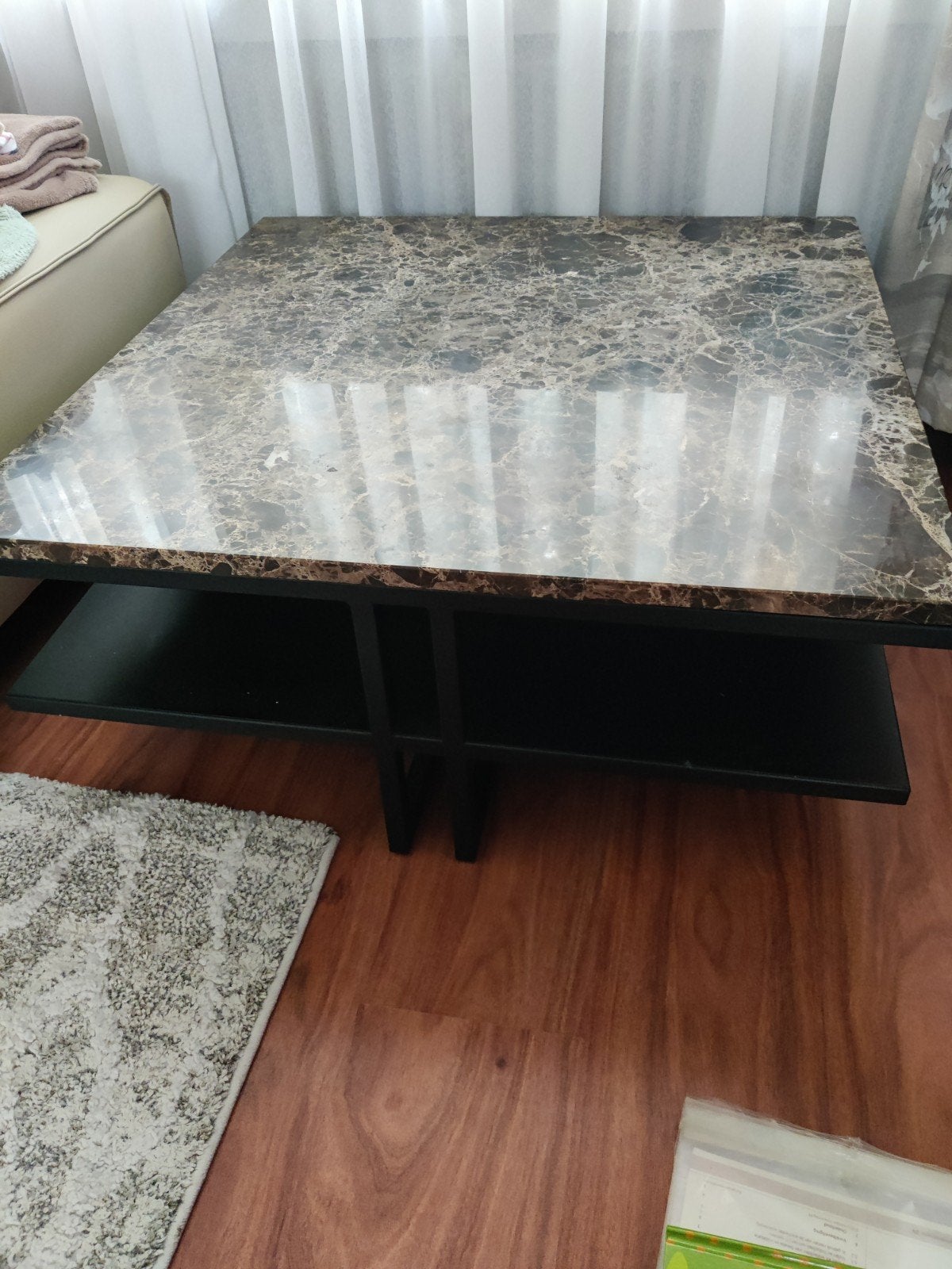 Salon tafel 80x80cm, Ophalen, 50 tot 100 cm, 50 tot 100 cm, Zo goed als nieuw