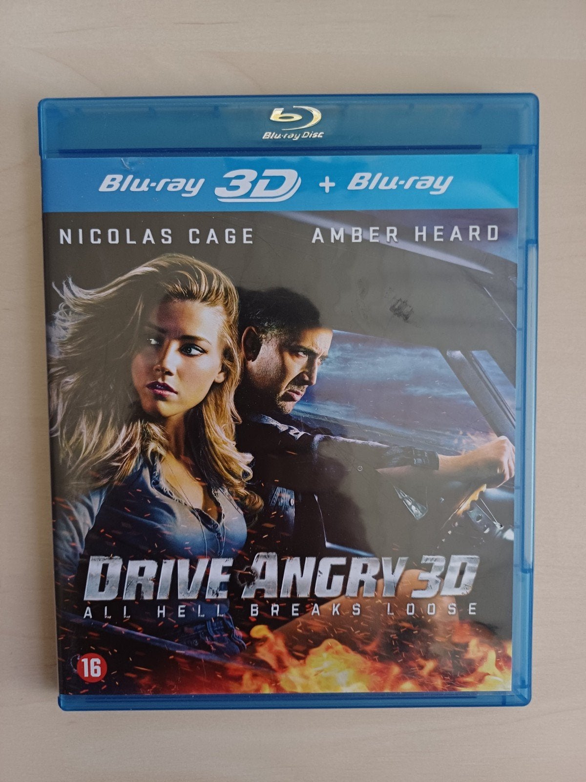 Drive Angry 3D + geen Blu-ray (Nicolas Cage, Amber Heard), Vanaf 16 jaar, Nederlands, Film, Actie
