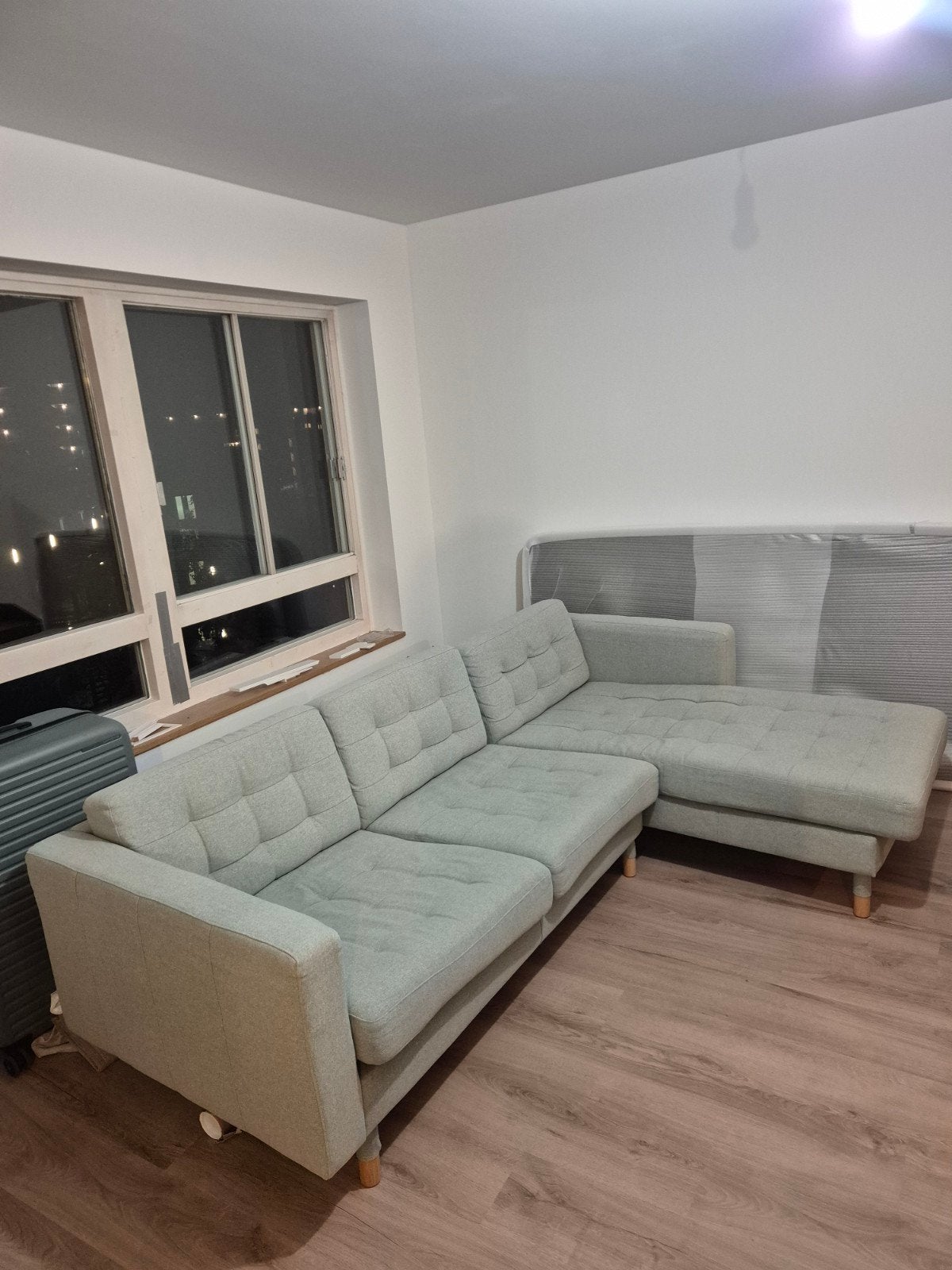 IKEA LANDSKRONA 3-zitsbank met chaise longue, Ophalen, Hout, 250 tot 300 cm, Modern, Scandinavisch