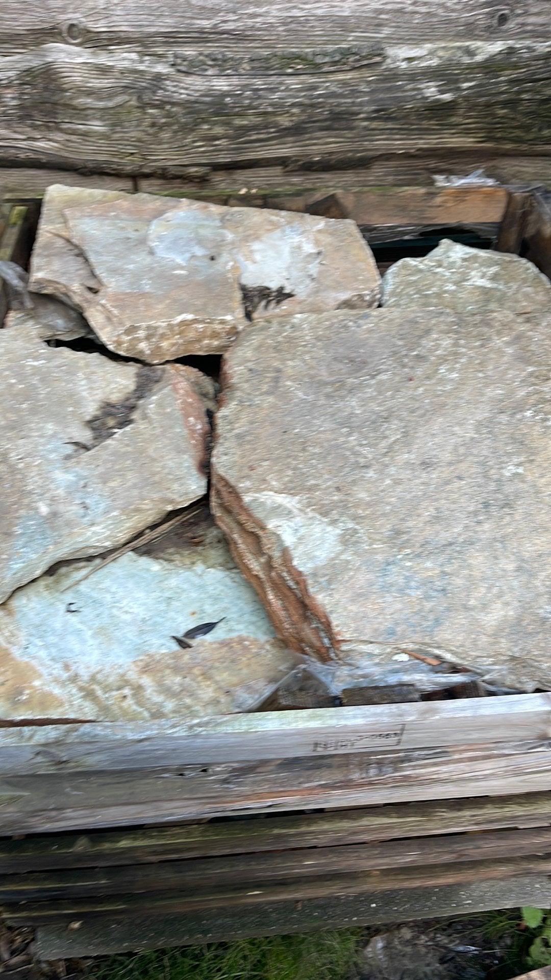 Natuursteen vlagstone, Tuin en Terras, Ophalen, Zo goed als nieuw, Leisteen