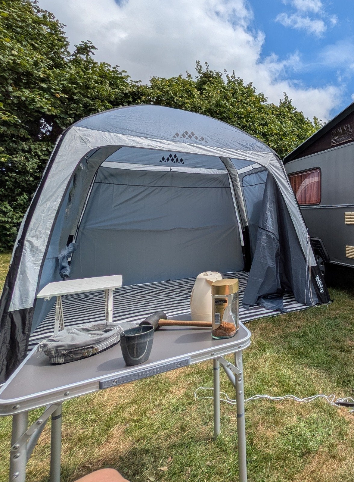 Te koop opblaasbare luifel, Caravans en Kamperen, Ophalen of Verzenden