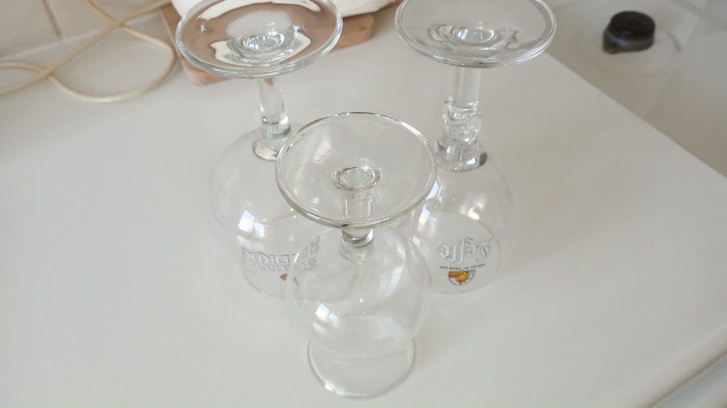 gratis af te halen 2bierglazen en een wijn glas, Ophalen, Gebruikt, Bierglas