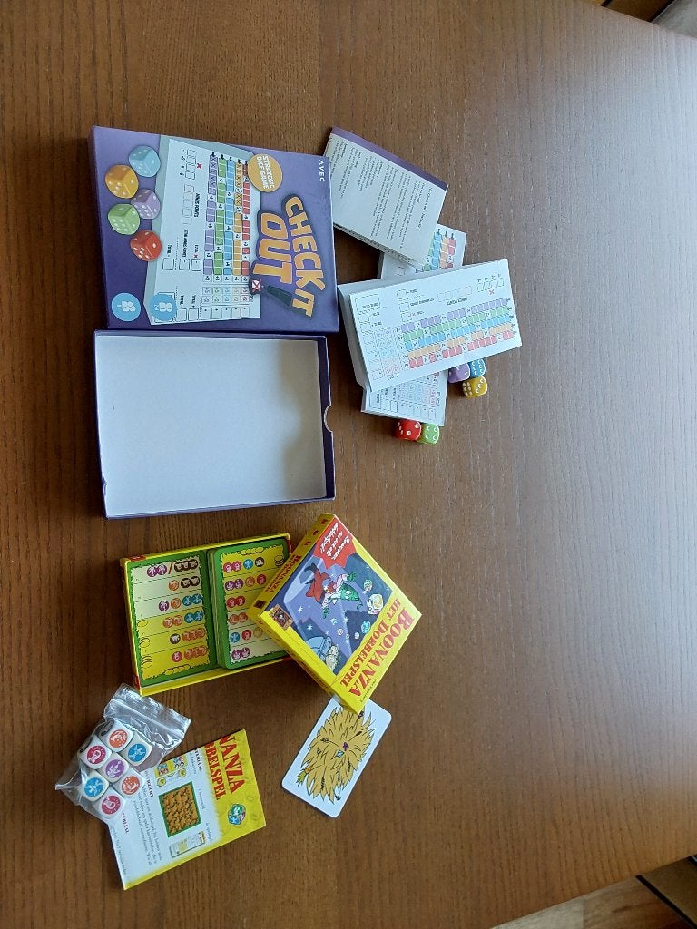 Boonanza Dobbelspel en check it out dobbelspel, Een of twee spelers, Ophalen of Verzenden, Zo goed als nieuw, 999 Games