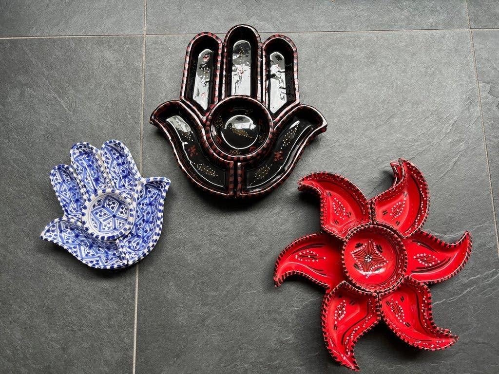 Marokkaanse schaal tapas hand van fatima fatma hamsa, Huis en Inrichting, Verburgt Vintage, Ophalen of Verzenden, Schipluidenlaan 20 5035KJ Tilburg