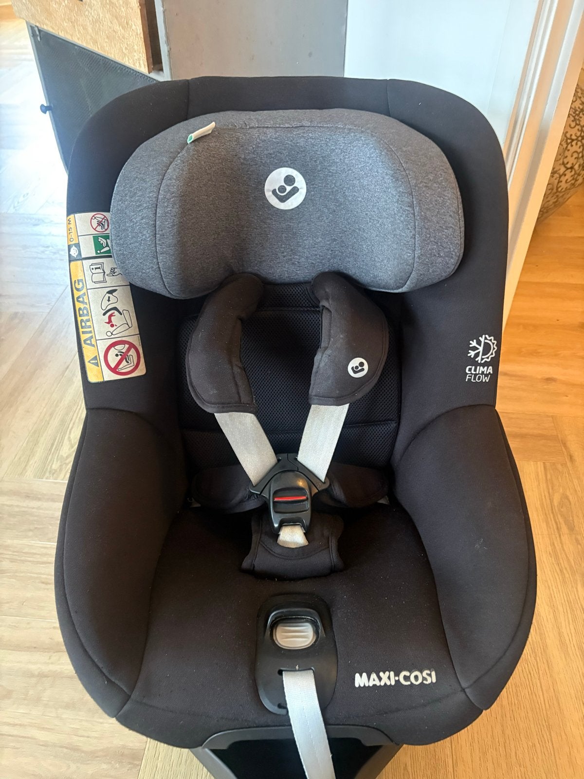 Maxi-Cosi Mica Pro Eco i-Size 360 draaibaar - zwart/black, Kinderen en Baby's, Ophalen, Verstelbare rugleuning, Gebruikt, 0 t/m 18 kg