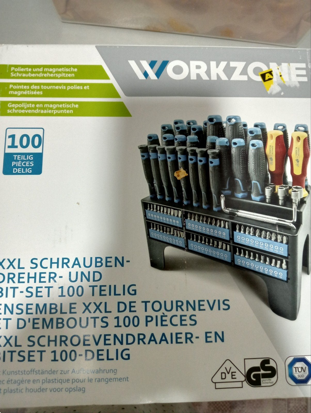 Workzone 100-delige schroevendraaier- en bitset, Ophalen
