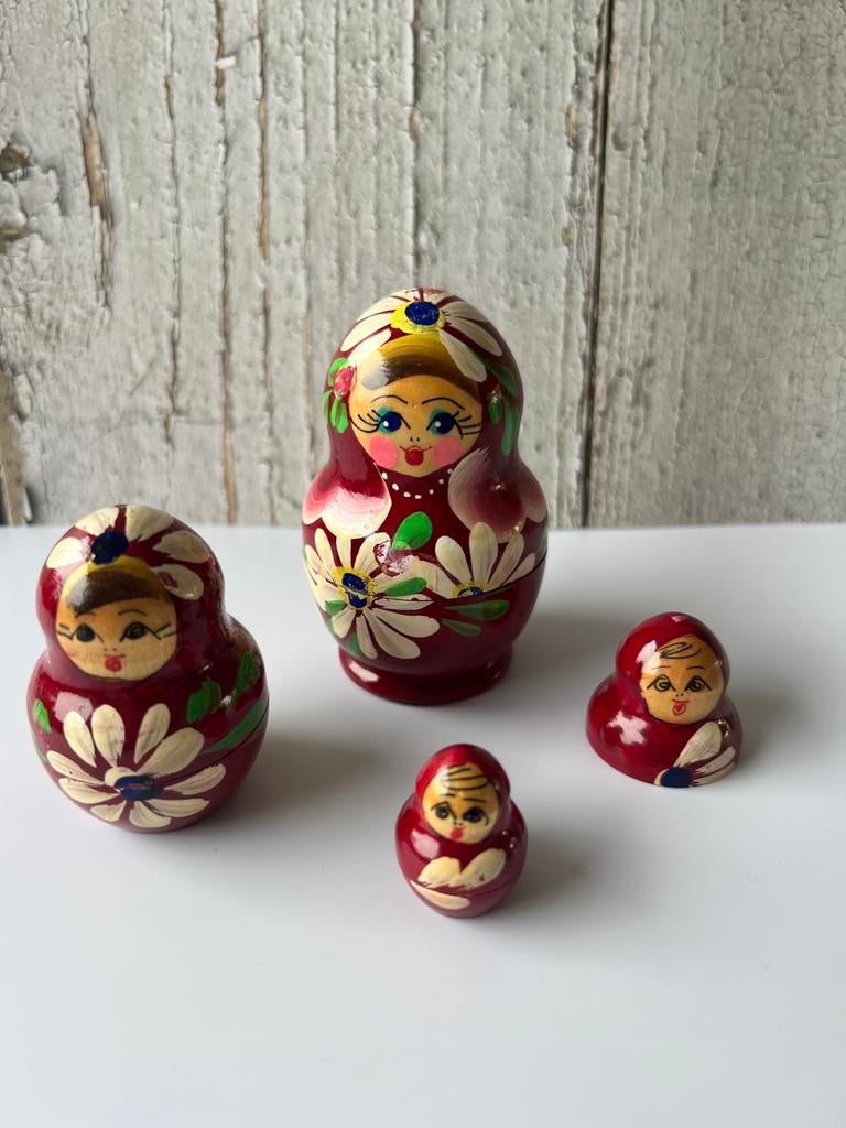 Marroesjka (nesting dolls) vintage (3,5x) Ukraine, Ophalen of Verzenden
