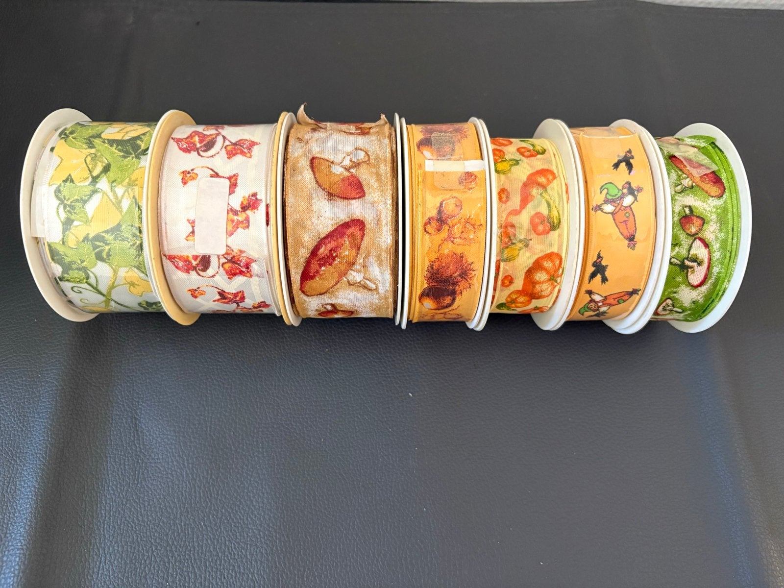 Diverse Herfst Lintrollen 7 rollen Knutselmateriaal, Overige thema's, Textiel, Nieuw, Meerkleurig