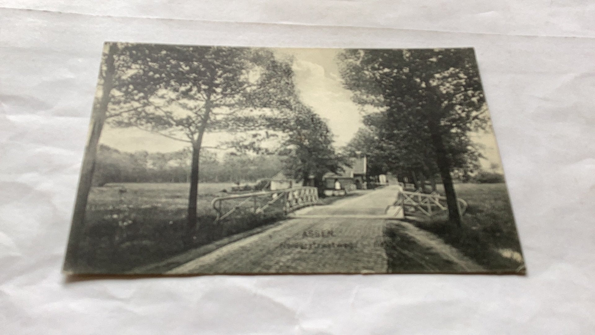 Oude Ansichtkaart Assen Rolderstraatweg 1913, Verzamelen, Ansichtkaarten | Nederland, Ophalen of Verzenden, Voor 1920, Gelopen