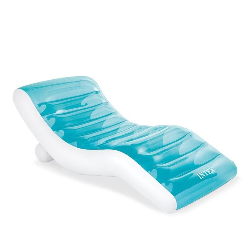 Intex Opblaasbare Luchtmatras Lounge Splash Blauw Luxe, Ophalen, Nieuw