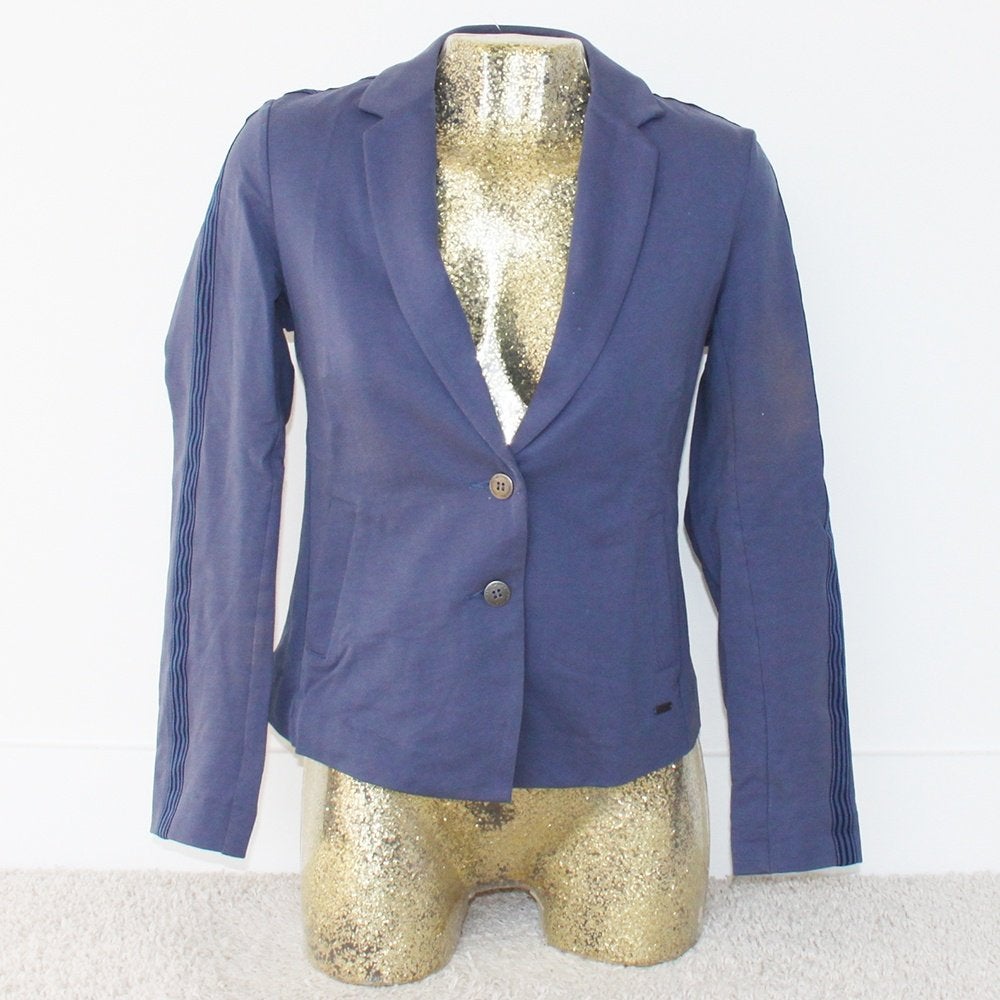 Prachtige Sandwich Blazer (S) - 73 € 35,-, Kleding | Dames, Jasjes, Kostuums en Pakken, Blauw, Ophalen of Verzenden, Zo goed als nieuw