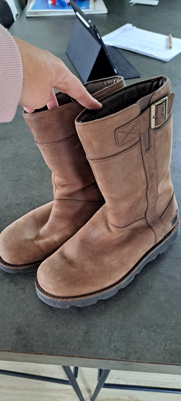 Ugg laarzen maat 40,5, Kleding | Dames, Bruin, Lage of Enkellaarzen, Ophalen of Verzenden, Gedragen