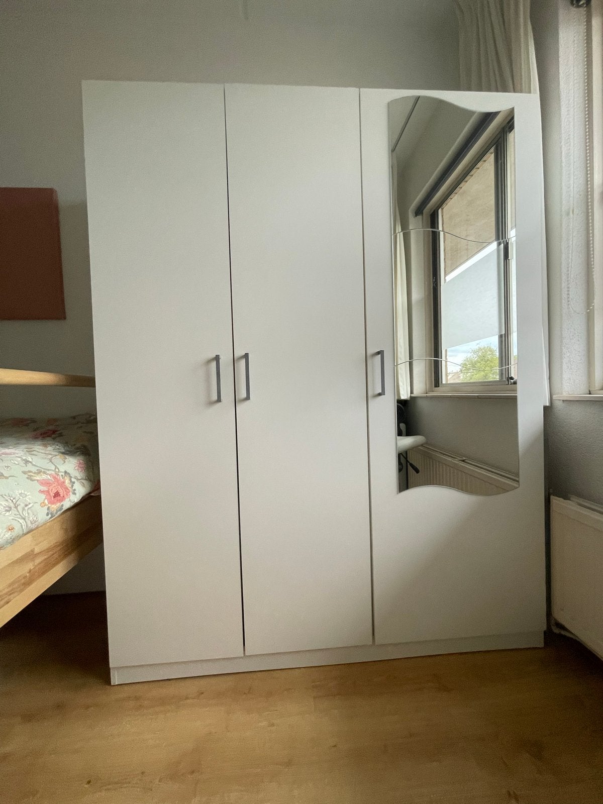 Witte kledingkast Ikea Kleppstad, Ophalen, 100 tot 150 cm, Zo goed als nieuw, 150 tot 200 cm