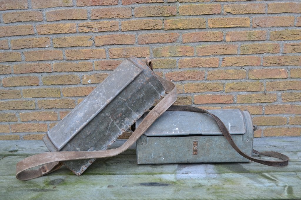 Zinken loodgieters tassen / kisten BLOSSOM BROCANTE, Ophalen of Verzenden