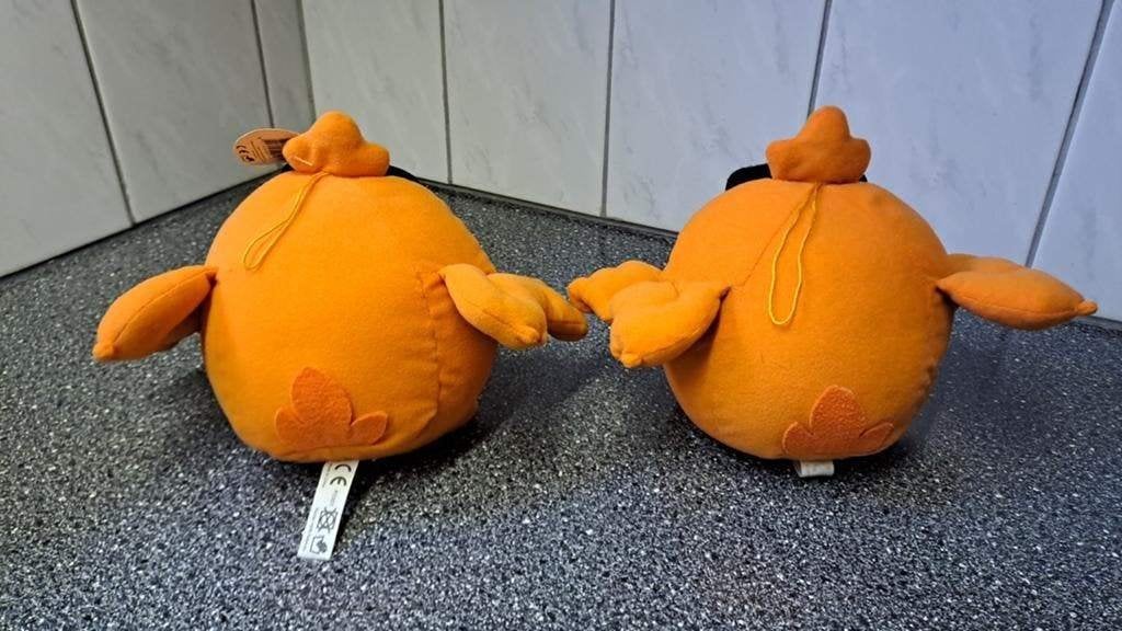 2x Oranje c1000 geluksvogel knuffel, Kinderen en Baby's, Oranje, Overige typen, Onbekend, Ophalen of Verzenden