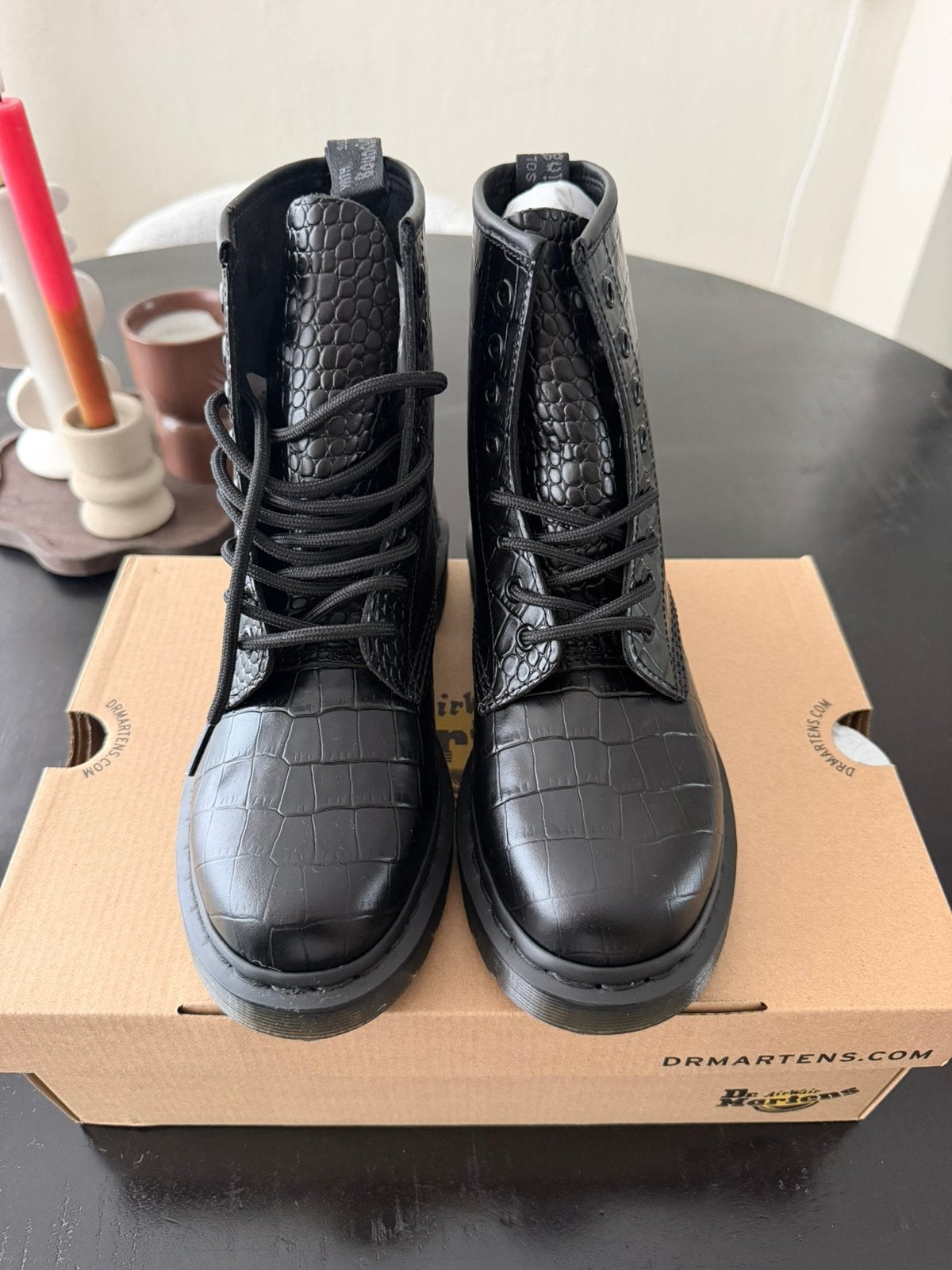 Dr Martens 1460 croco maat 38, Kleding | Dames, Schoenen, Zwart, Lage of Enkellaarzen, Nieuw, Ophalen of Verzenden