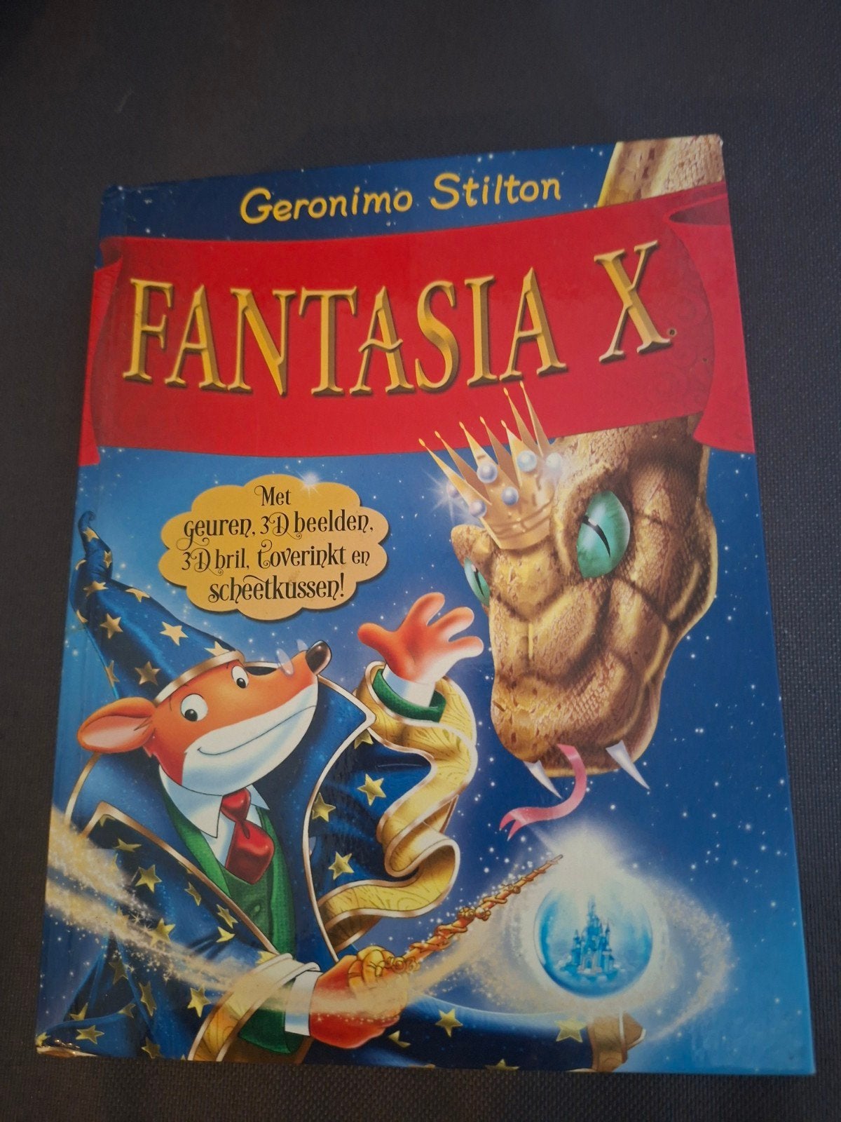 Geronimo Stilton - Fantasia X (met geuren en 3D bril), Ophalen of Verzenden, Zo goed als nieuw, Geronimo Stilton, Sprookjes